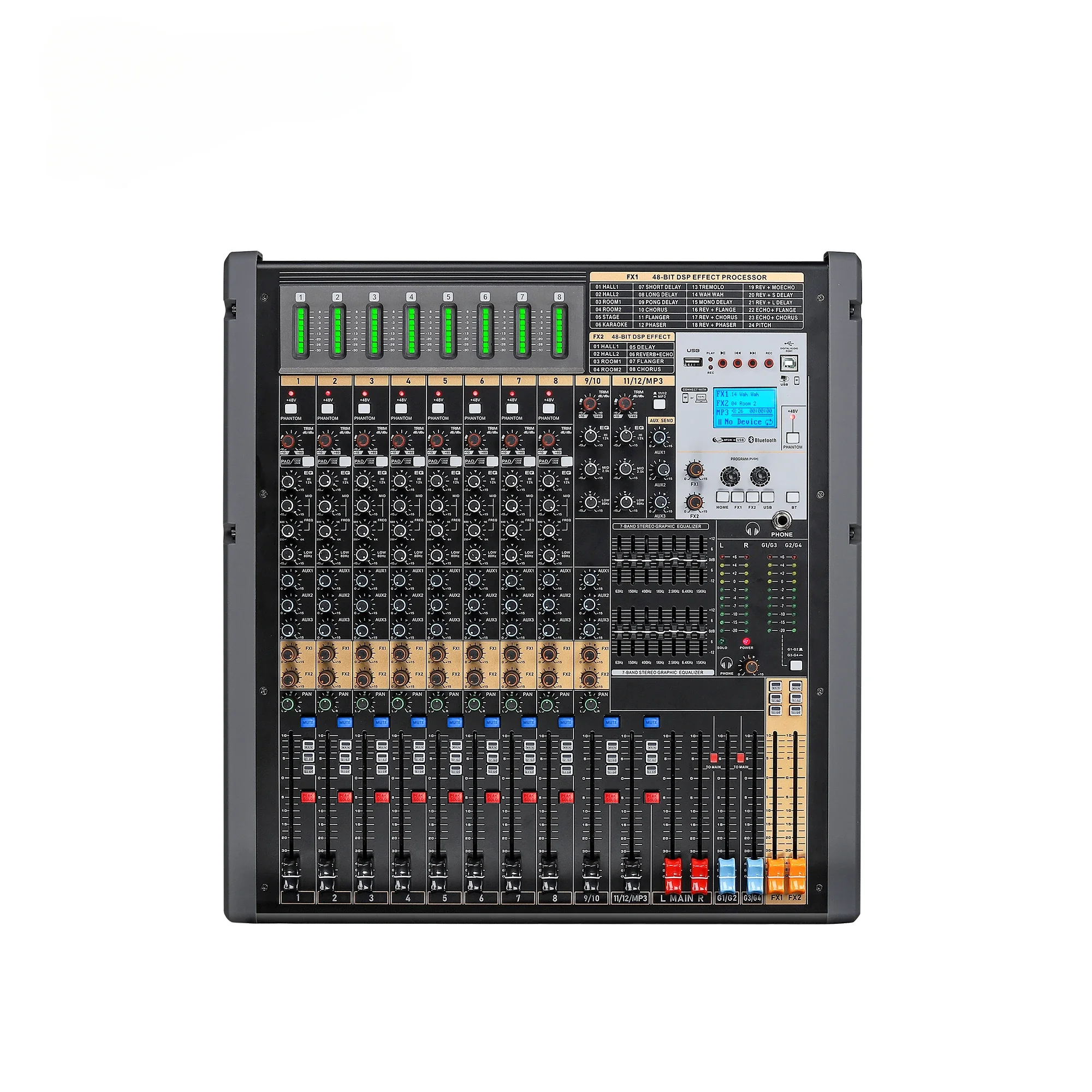 hot selling  dj mixer professional sound equipment 16 channel audio mixer