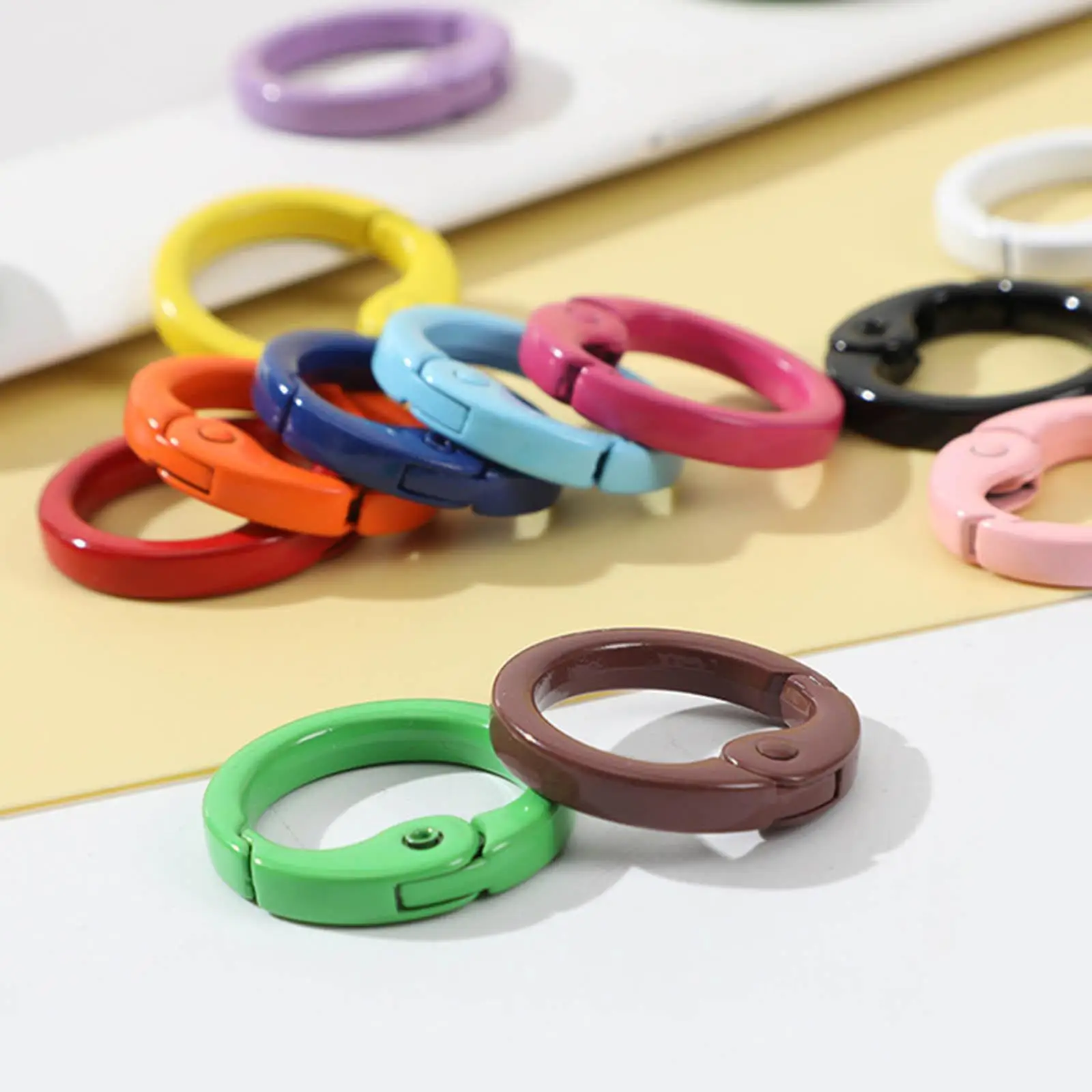 DIY Accessory Crafts Zinc Alloy Spring Snap Clip Hook Round Buckle for Handbag Purse Keychain Straps