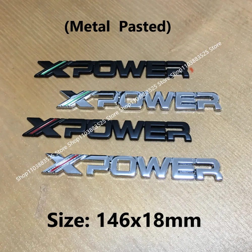 

146x18mm Pasted Metal X Power Stickers For MG MG4 MG5 MG6 MG7 Cyberster ZS ES5 HS ONE GT GS MG3 EZS 3SW MARVEL modify Sticker