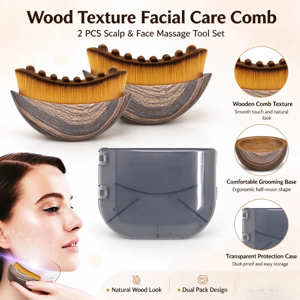 Contour Face Brush Massager Chin Jawline Ergonomic Design Lymphatic Drainage Facial Sculpting Tool