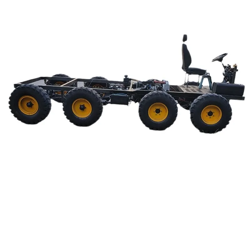 mobile eight-wheeled multi-purpose vehicle chassis cargo-pulling armored tank military exercise hydraulic 4-wheel steering