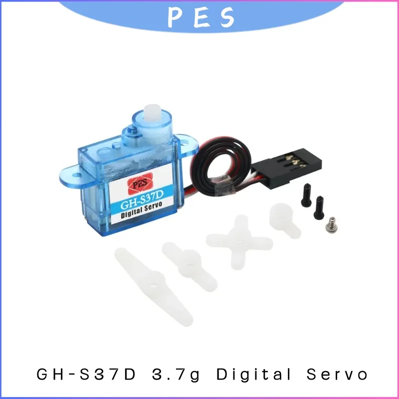 5/10PCS 디지털 마이크로 서보 PES GH-S37D 3.7g, 비행기 헬리콥터 자동차 로봇용 코어리스 모터가 장착된 고정밀 미니 RC 서보