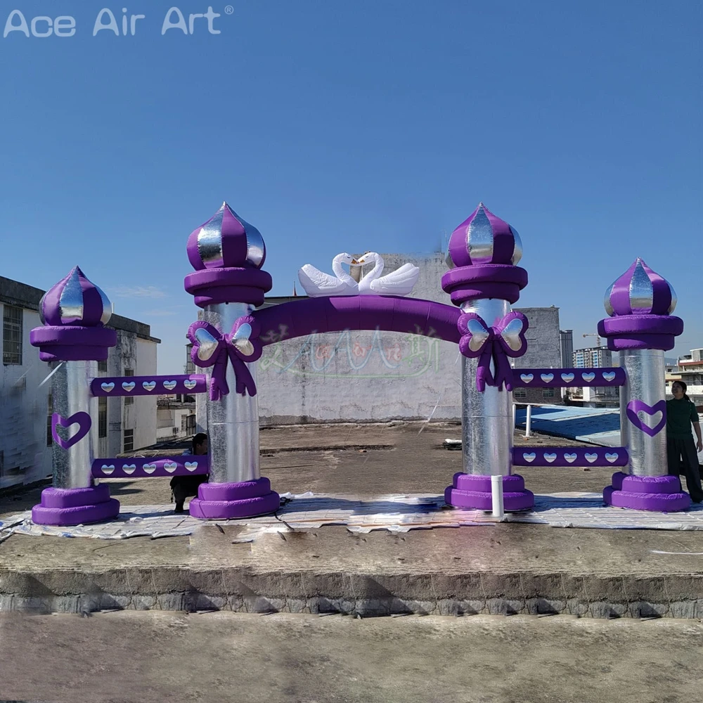 

8mW Wedding Party Decorations Inflatable Entrance Arch For Outdoor Events Decor