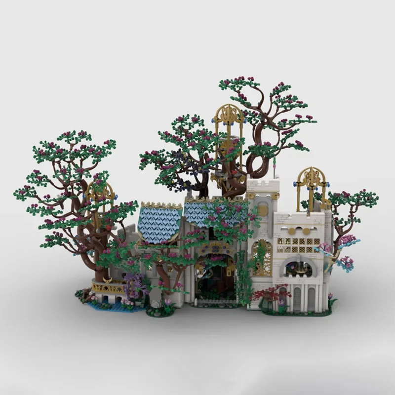 4741pcs MOC Elven Forest Palace Architecture Building Blocks Model Assembly Toys Children Festival Gifts