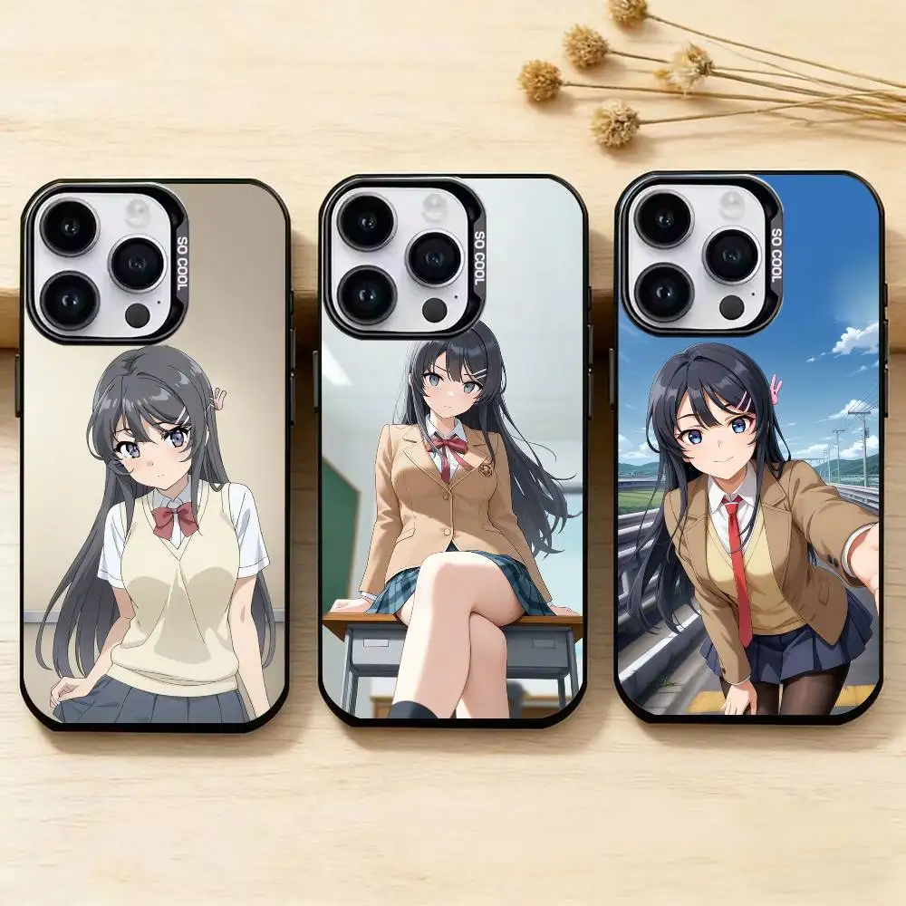 

S-Sakurajima Mai Phone Case for Color Silver Shell For IPhone 17 16 15 14 13 12 11 Pro Max Plus