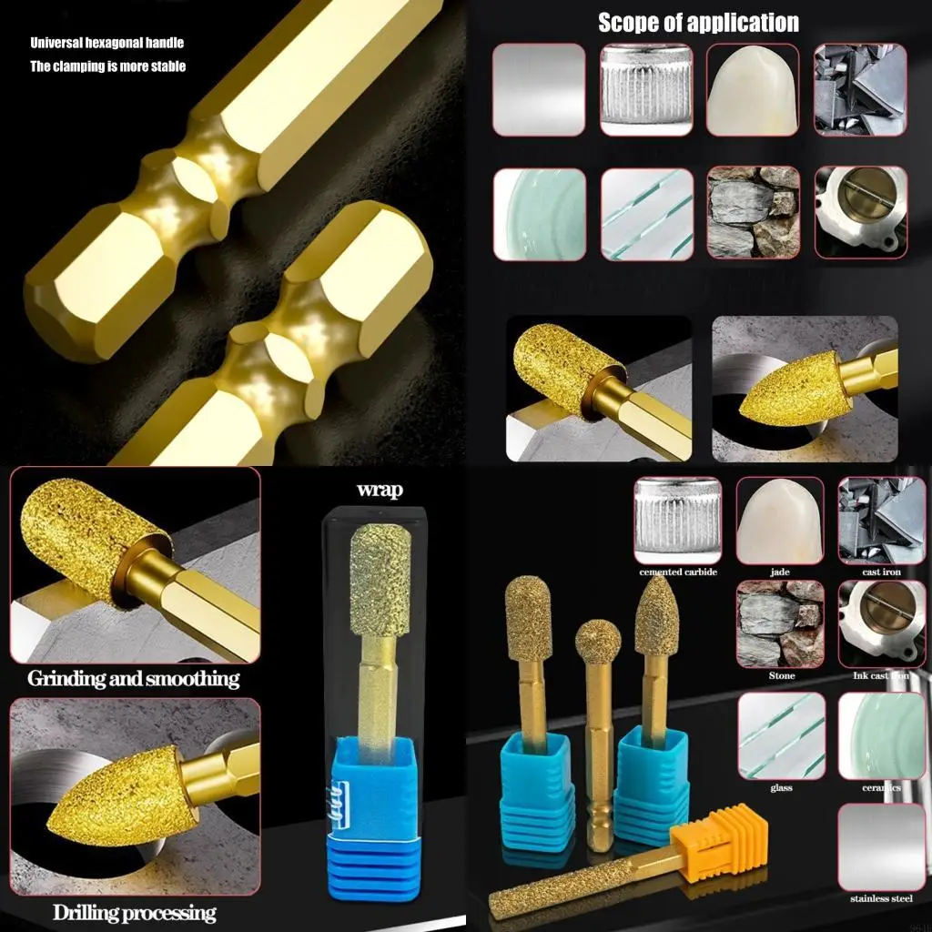 

964e 4pcs Адамас Грита, размолотые бит высокую эффективность для проектов механических ремесленных судов