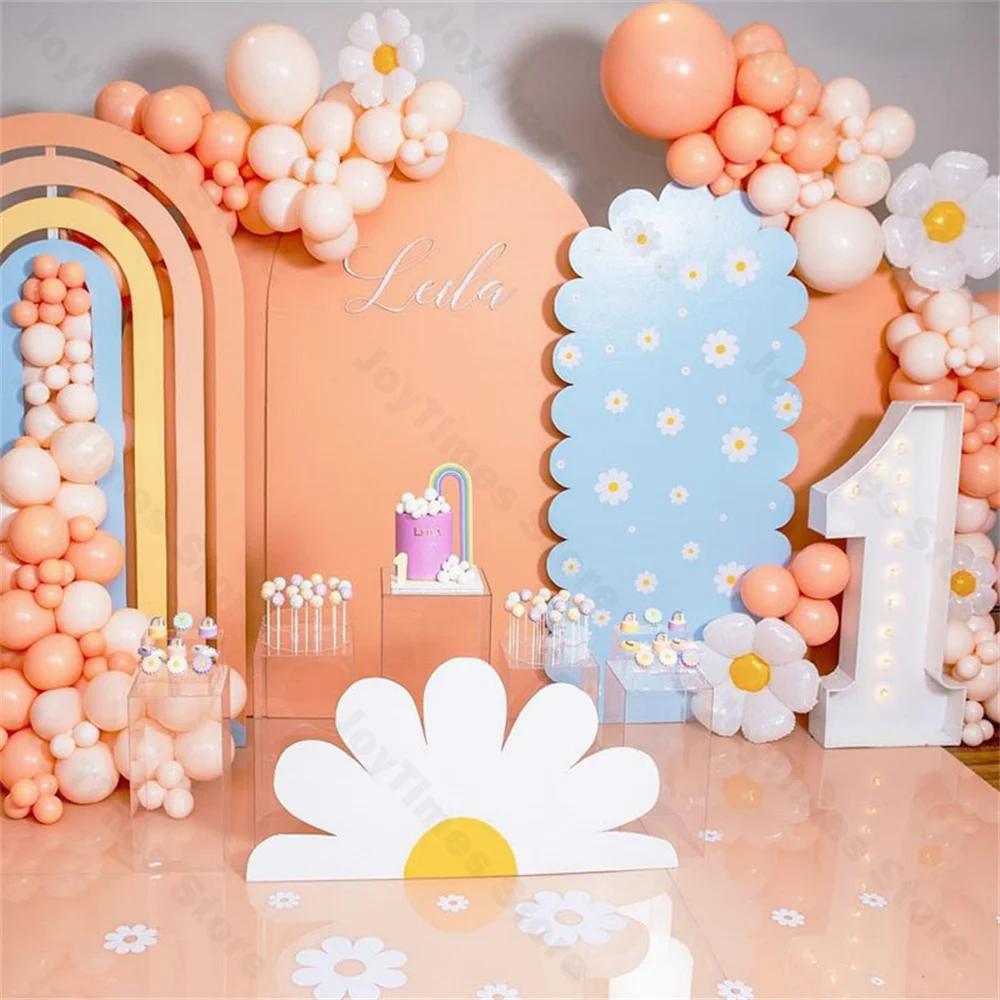 12/18/36inch Daisy KT Board Party Decor Daisy Theme Boho Rainbow Party Backdrop Arch Pink Cardboard Cutout Wedding Props