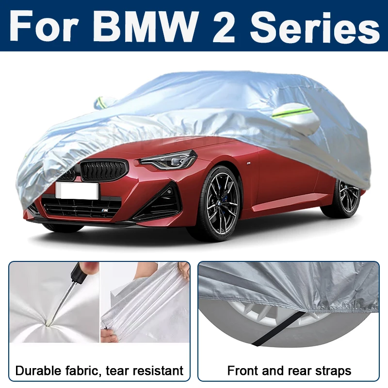 

Outdoor Full Car Cover For BMW 2 Series with Reflective Strips Waterproof Snowproof Dustproof UV Protection Auto Accessory
