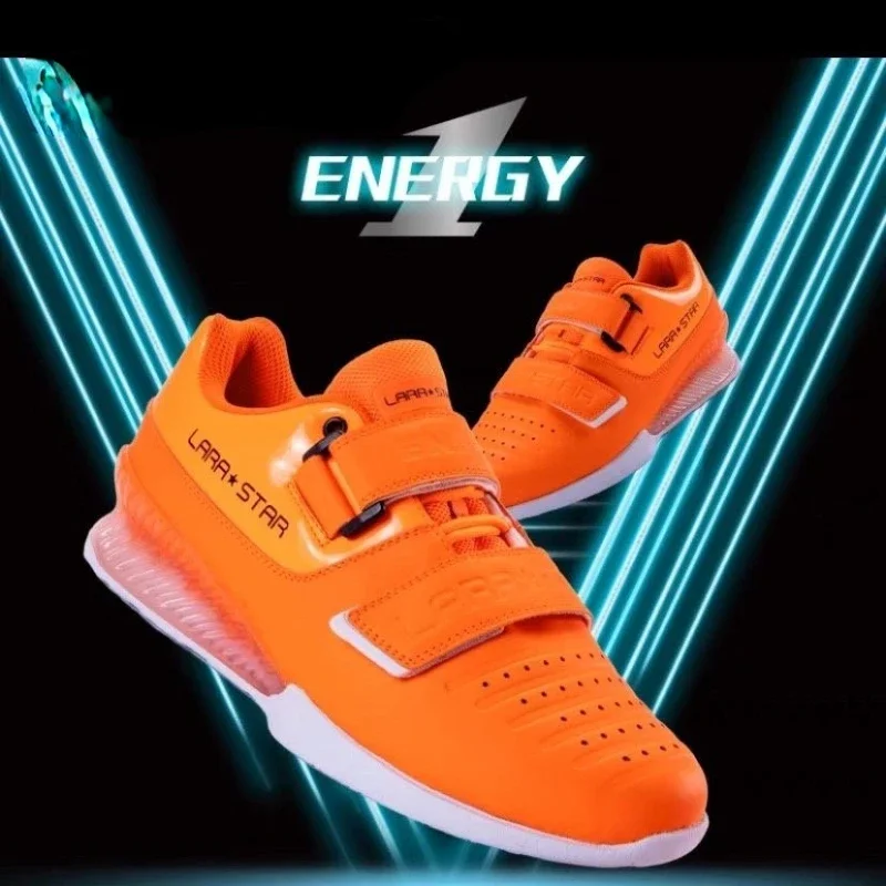 New Arrival Weight Lifting Training Shoe for Couples Designer Green Orange Squat Shoes Men Brand Gym Shoes Couples Squat Shoe