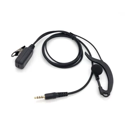 3.5mm PTT Ear Hook Earphone Air Tube Earpiece PTT for Zello Voxer for Smartphones for iPhone for Cellphones Push-To-Talk Headset
