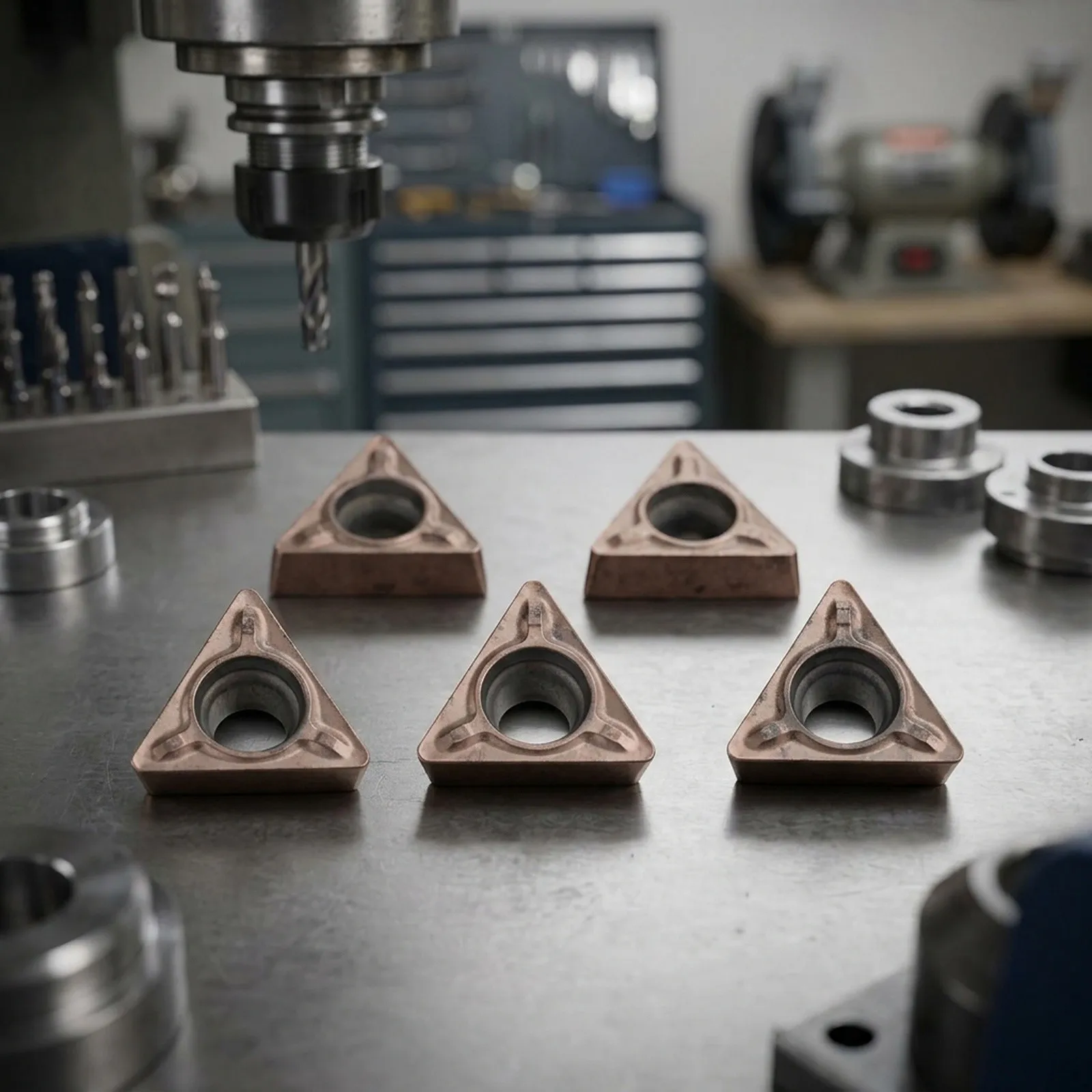 Triangular Carbide Replacement Inserts for Handheld Pneumatic 45 Degree Chamfering Tools C Angle and R Angle Options