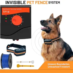 Electric Dog Fence Wired In Ground Pet Fence Thick Cable  Rechargeable Waterproof Training Collar Electronic Fenceing System