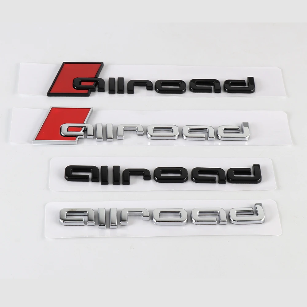 Image of 3D ABS Auto-Kofferraum-Emblem Allroad-Logo Dekorationsaufkleber für Audi A1 A3 8P A4 B5 B6 B7 B8 A5 A6 C5 C7 A7 A8 Q3 Q5 Q7 TT 8V