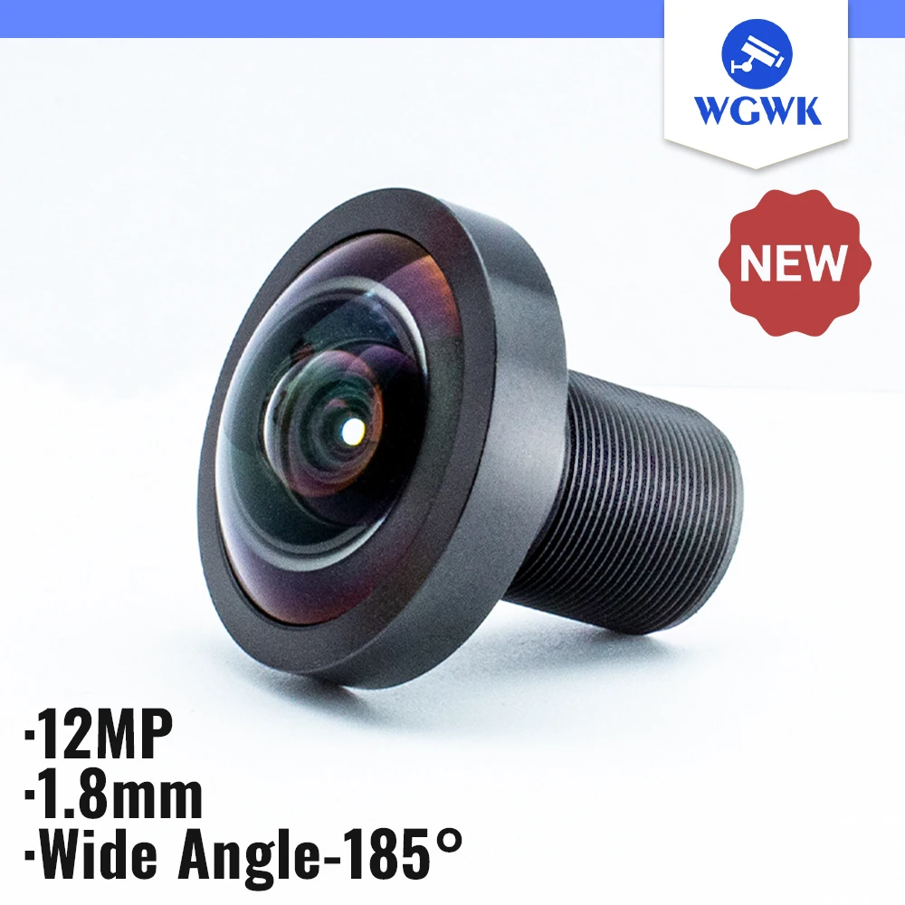 

WGWK-3130 CCTV Camera Lens 12MP 1.8mm M12 Mount Fisheye 185 Degree Wide Viewing F1.8 Optional For Surveillance Security Cameras