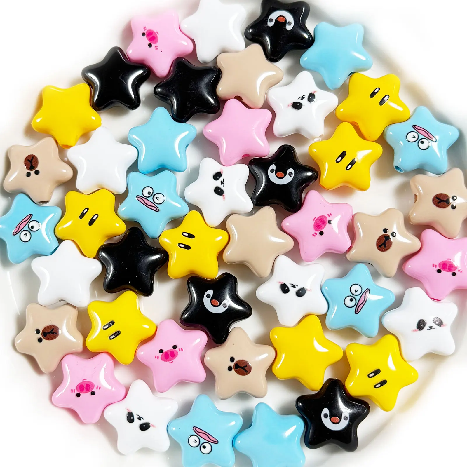Cute Cartoon Animal Star Beads For Jewelry Making DIY Decorations Earrrings Bracelet Necklace Phone Chain Hair Pin Accessories