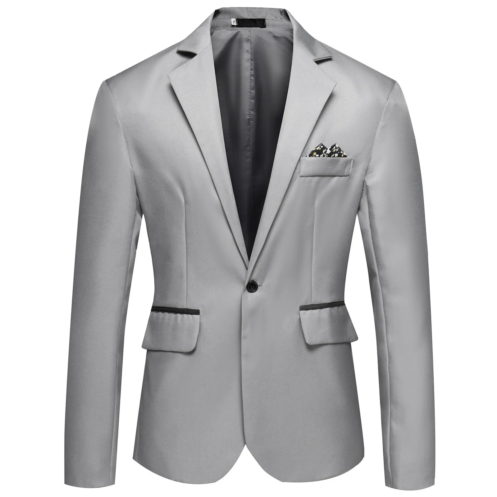 New Solid Color Single Breasted Casual Small Suit With Slit Wedding Banquet Men\'S Suit Jacket 2024 Leisure Hot Selling Outfit