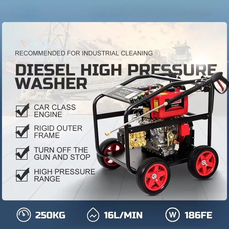 250bar High Pressure Washer New Diesel Engine Cleaning Machine 3600PSI High Pressure Cleaner