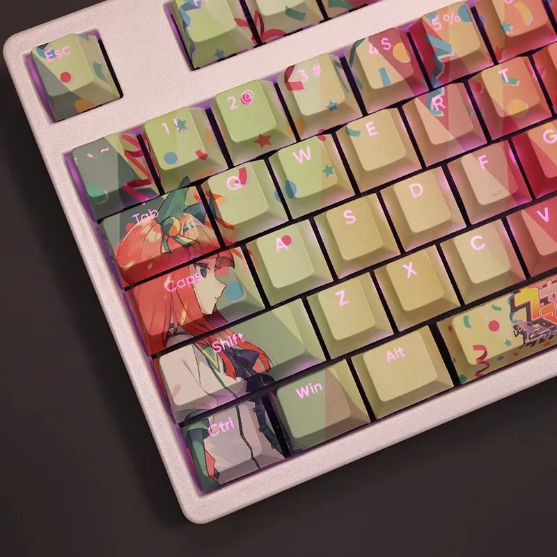108 Keys/set Pretty Derby Silence Suzuka Keycap PBT Backlit Keycaps Anime Gaming Key Caps For ANSI 61 87 104 108 Keyboards