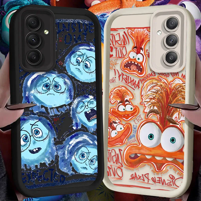 Disney Inside Out 2 Sadness Case for Samsung Galaxy S24 S23 S22 S21 Ultra Plus FE A54 A34 A14 A73 A53 A33 5G Soft Silicone Cover