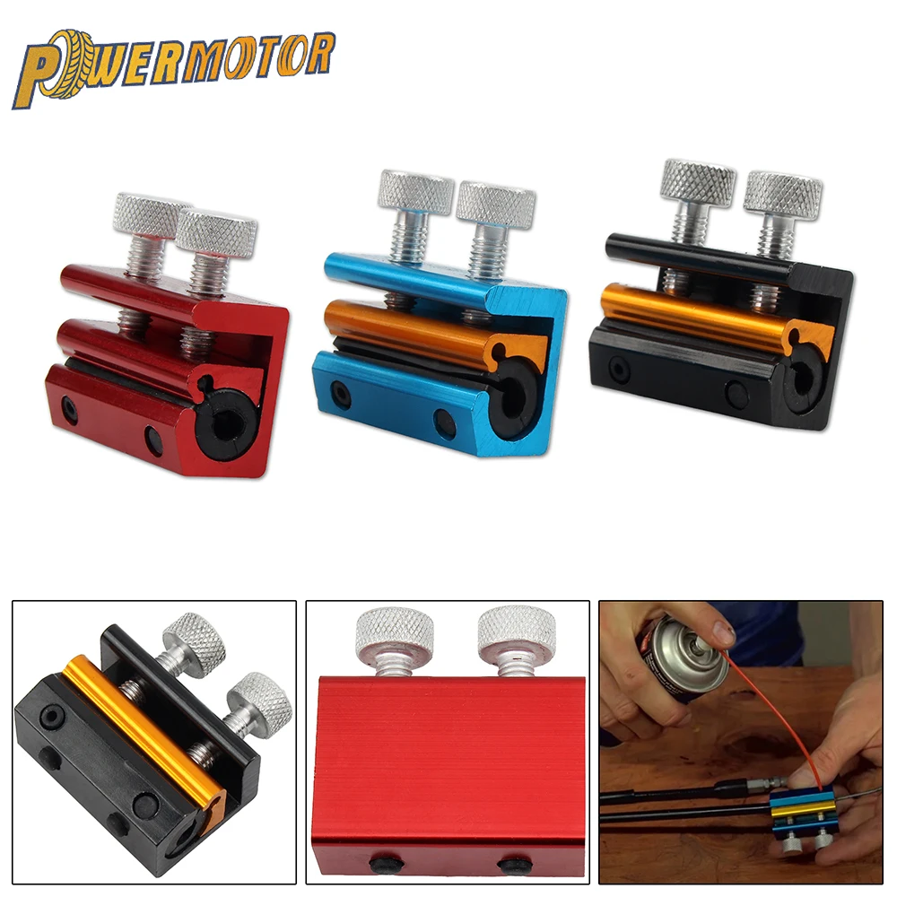 Motocicleta cabeça dupla óleo clipaccélérateur embreagem ferramenta de freio lubrificante freios liga alumínio scooter bicicleta atv motocross peças