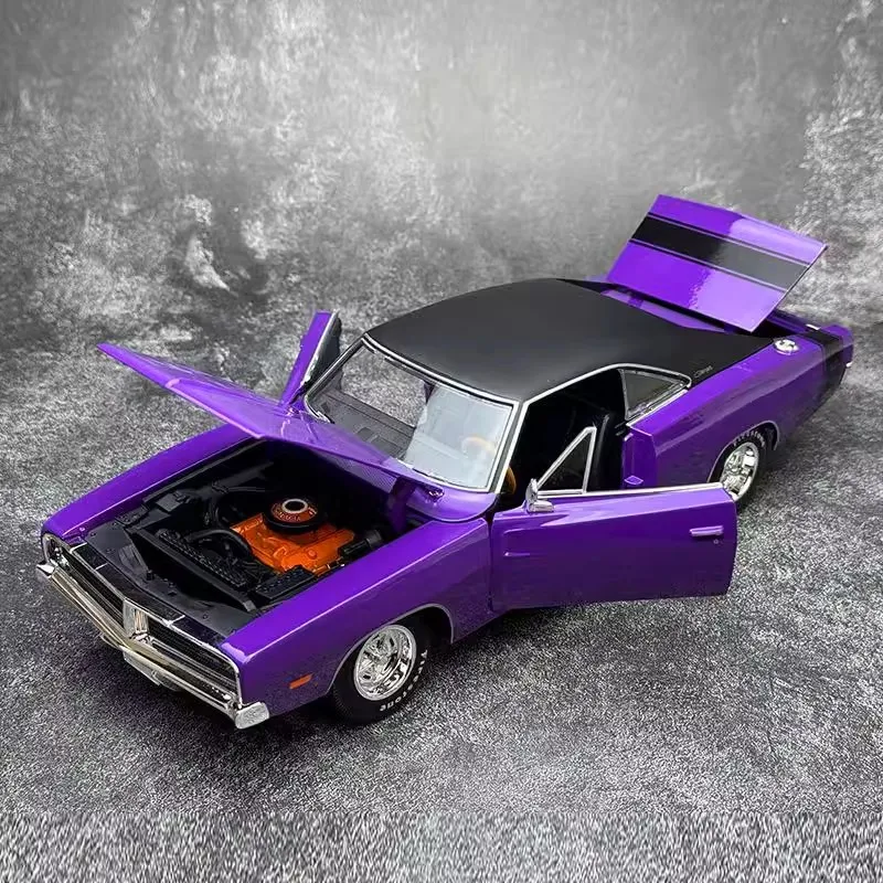 1/18 Maisto Car Model Dodge Challenger R/T Racing Car Model Ornament Collection Alloy Display Custom Boy Birthday Toy Gift - Image 4