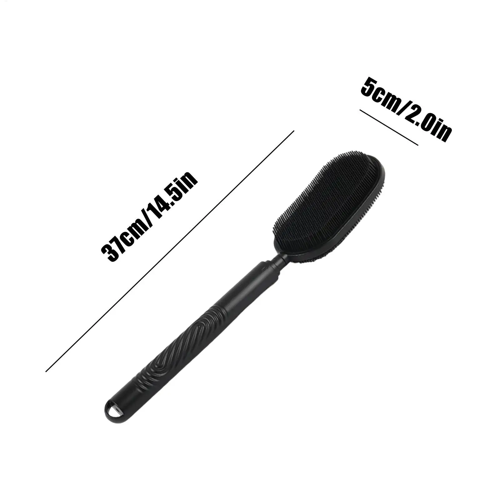 Long Handle Back Scrubber for Shower Silicone Body Wash Brush Telescopic Bath Scrubber for Adults Elderly Kids Home Travel Use view 6