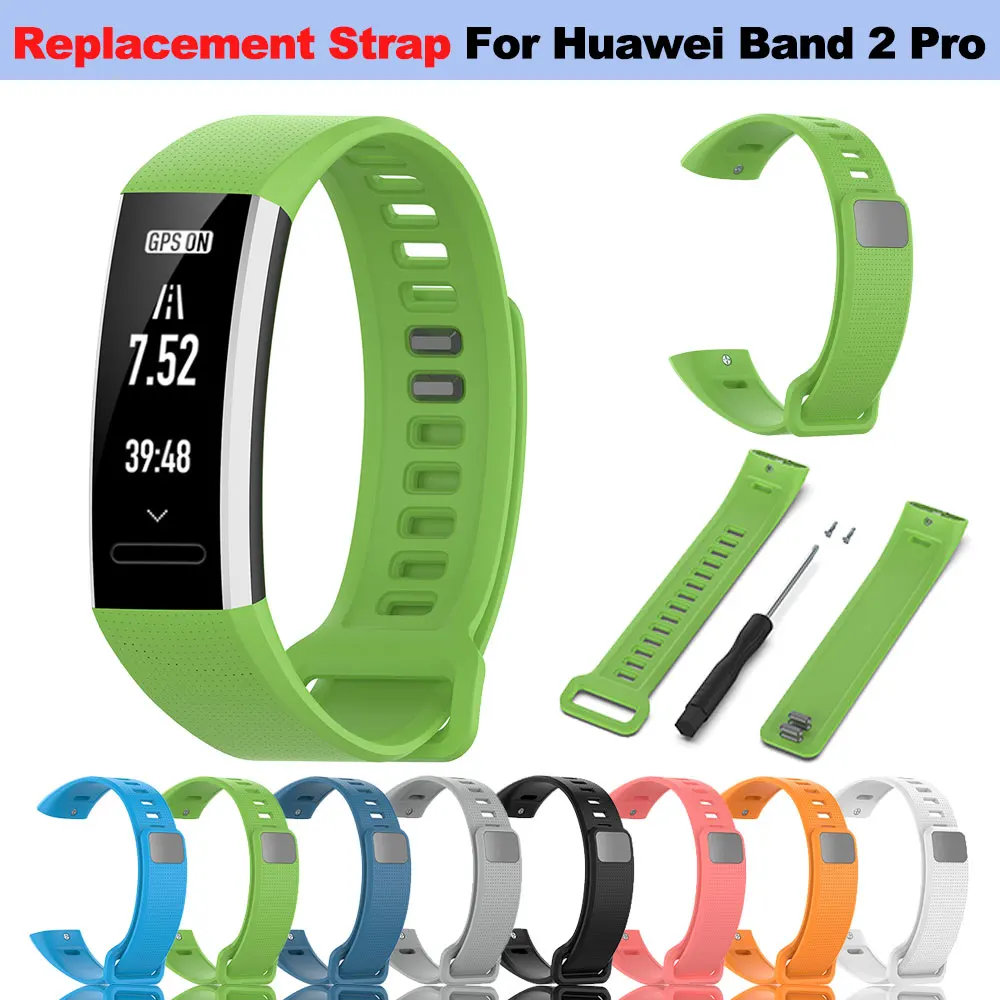 Replacement Strap For Huawei Band 2 Pro Smart Watch Accessories Watchband Soft Silicone Band For Huawe Band 2Pro Wristband