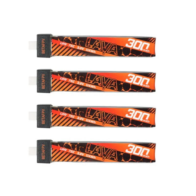 BETAFPV LAVA 1S HV バッテリー 300/450/550mAh 75C BT2.0 コネクター付き Tiny Whoop FPV ドローン用