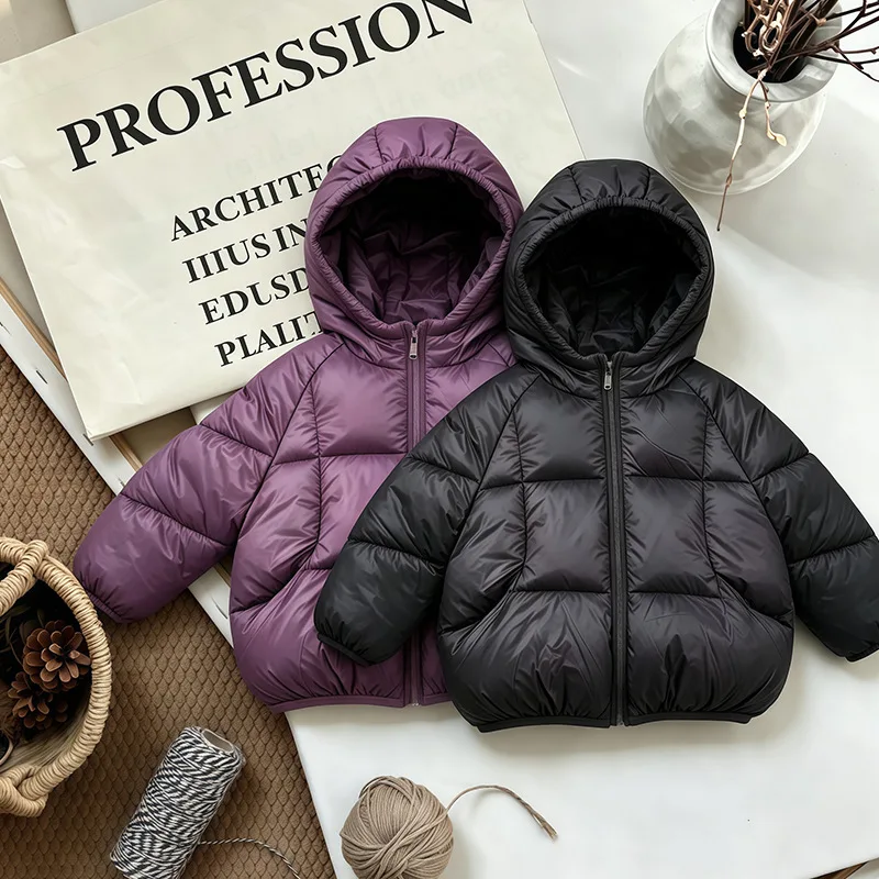 Neue Daunenjacke im koreanischen Stil für Babys von 2-6 Jahren, Winterjacke für Mädchen, Babykleidung für Jungen, leichte warme Baumwolljacke mit Kapuze. – Detail 11