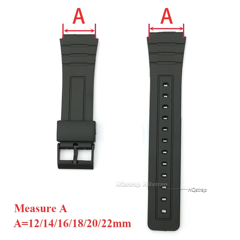 Bracelet for Casio W800H W800H A158/168 AE1200/1300 Silicone Watchband for SGW400 F91W F84 F105/108 Rubber Strap 16 18 20mm 22mm image 5
