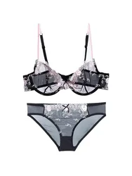 MOYISU Sexy FRENCH LACE FLASH DEAL | A-D CUPS FLEXI-WIRE TECH | PASTEL LILAC SHEER ALLURE ANTI-SAG SUPPORT LAST UNITS BRAS & Set