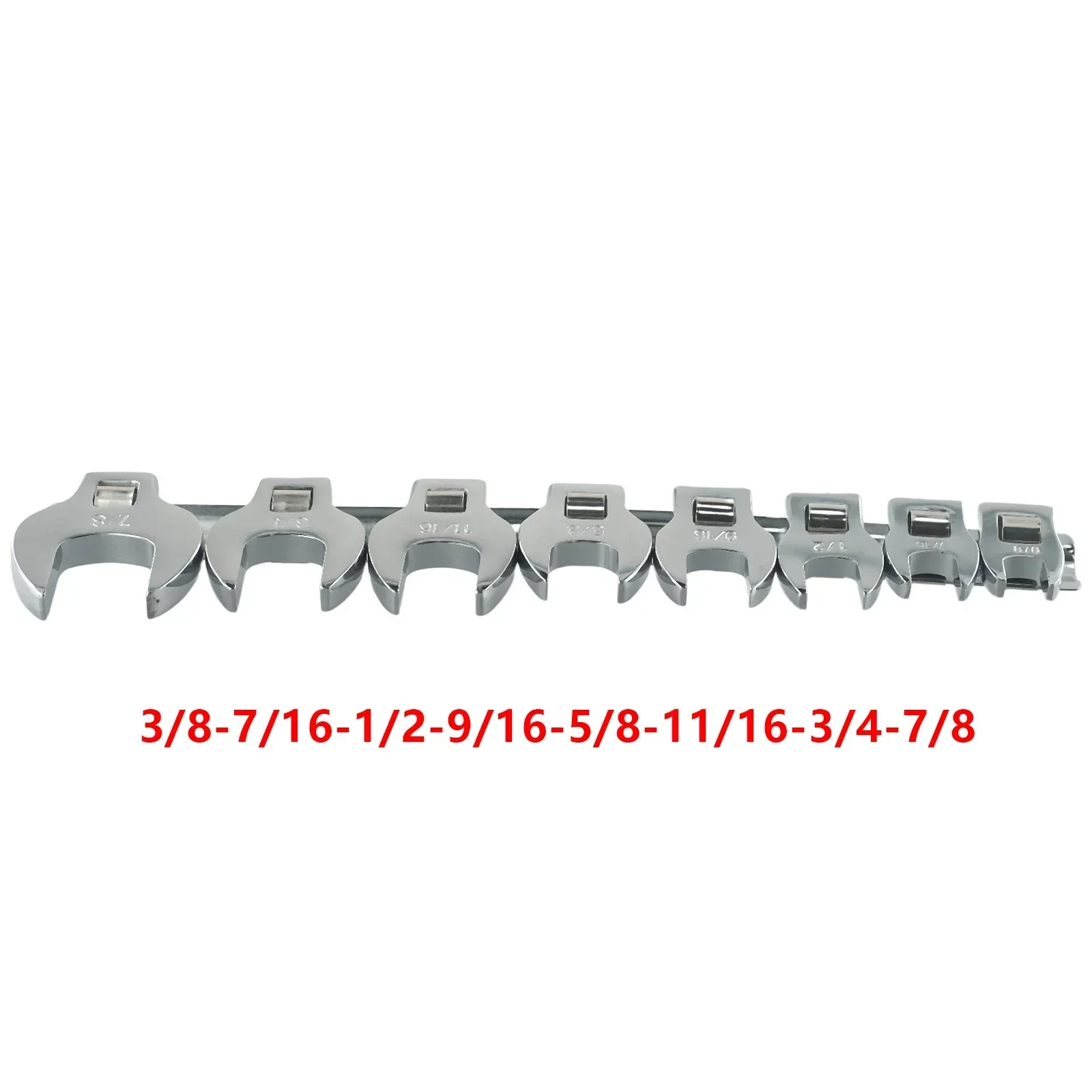 Spanner Brake 3/8 Inch Wrench Drive End Crowfoot Chrome Foot 22mm Set Crow 8pcs Open To Wrenches Imperial 10 Plated