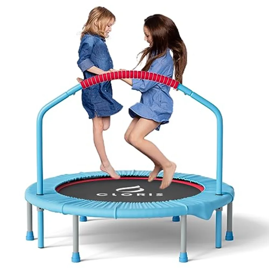 

38in Folding Trampoline for Adults with 220lbs/450lbs Max Load High-Rebound Springless Design Durable Steel Frame Safety P