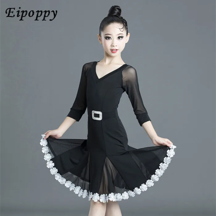 Latin Dance Wear Children's High-End Performance Competition Practice Dance Dress