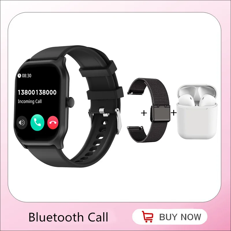 Smart Watch Support Answer Make Call Whatsapp Notification Voice Assistant 100+ Sports Mode Fitness Tracker for Android IOS ﻿