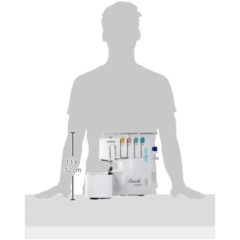 Serger، 1034D، آلة أوفرلوك ذات الإطار المعدني شديدة التحمل، 1300 غرزة في الدقيقة، مصيدة زخرفة قابلة للإزالة، 3 ملحقات متضمنة #3