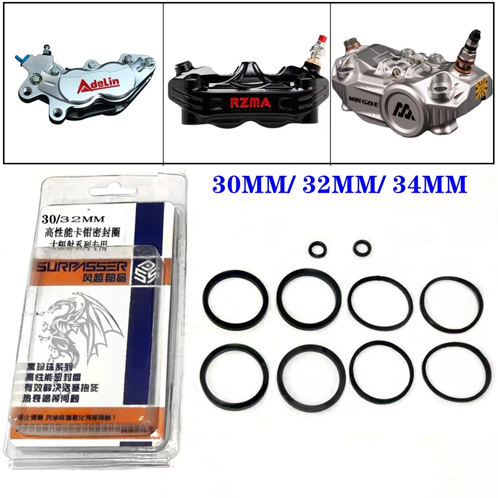AliExpress NONE Motorcycle High Performance Brake Caliper Piston Sealing Ring Oil Seal Dust Ring Set Fit Most Bike Motorcycle 30mm 32mm 34mm