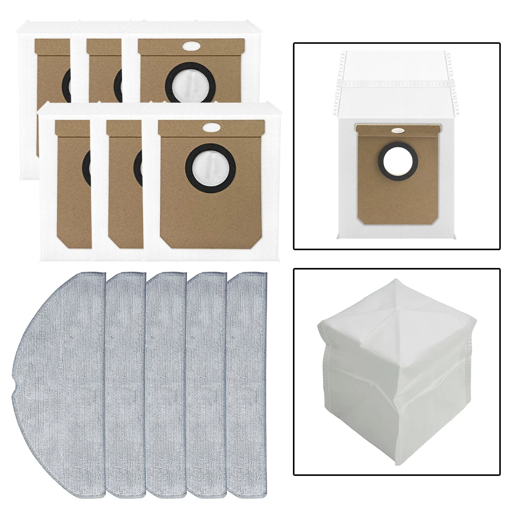 Replacement Mop Cloth and Dust Bags for Conga 8490 For Ultimate Ultra Power Robot Vacuum Cleaner 5 Mop Cloths and 6 Dust Bags