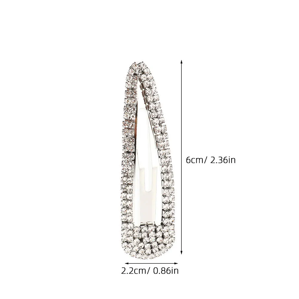 

4 Pcs Hair Accessories Pretty Clips Barrette for Women Rhinestones Fancy Barrettes Crystal