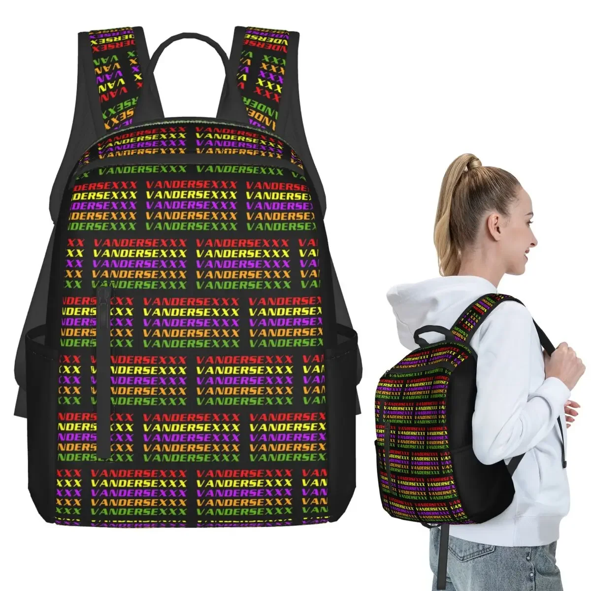 

Club Vandersexxx Backpack Student Boys Girls BookBag Children School Bag Laptop Shoulder Bags for Men Women