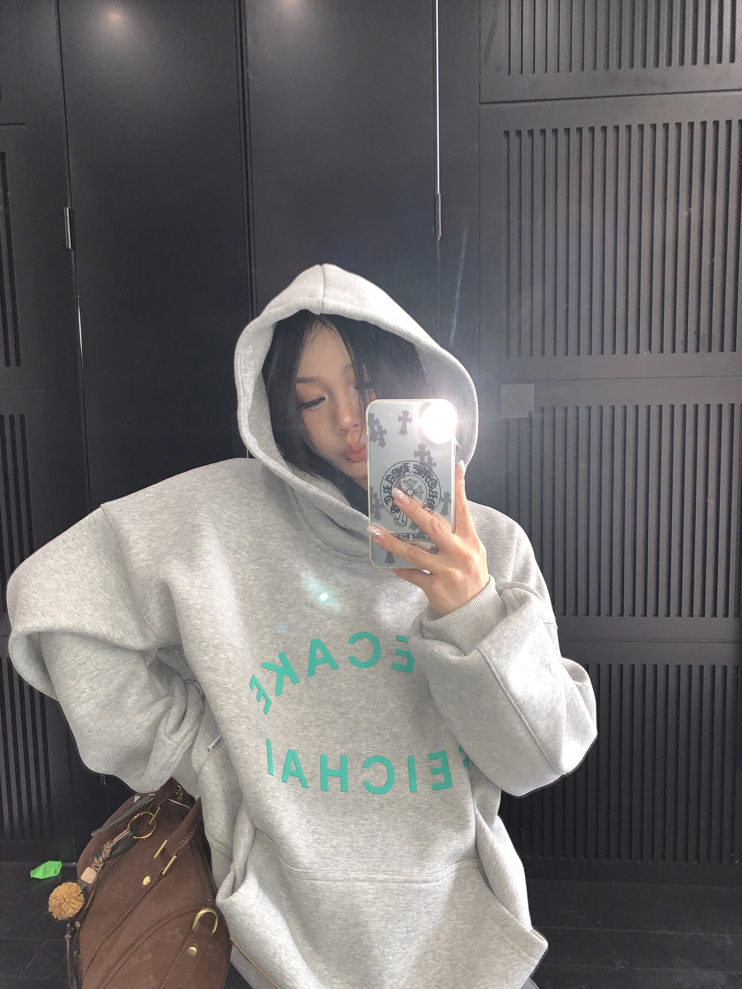 

Зимняя утепленная флисовая толстовка Oisis для женщин, свободного кроя, с принтом, спортивная, с длинными рукавами, хлопковая, верхняя одежда