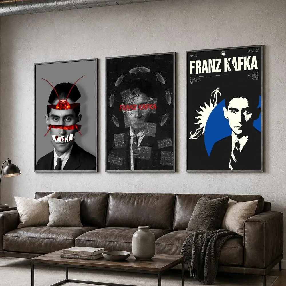 Author Franz Kafka Literature Classic Poster  PP Self Adhesive Home Garage Dorm Bar Wall Decor Aesthetic Retro Gift