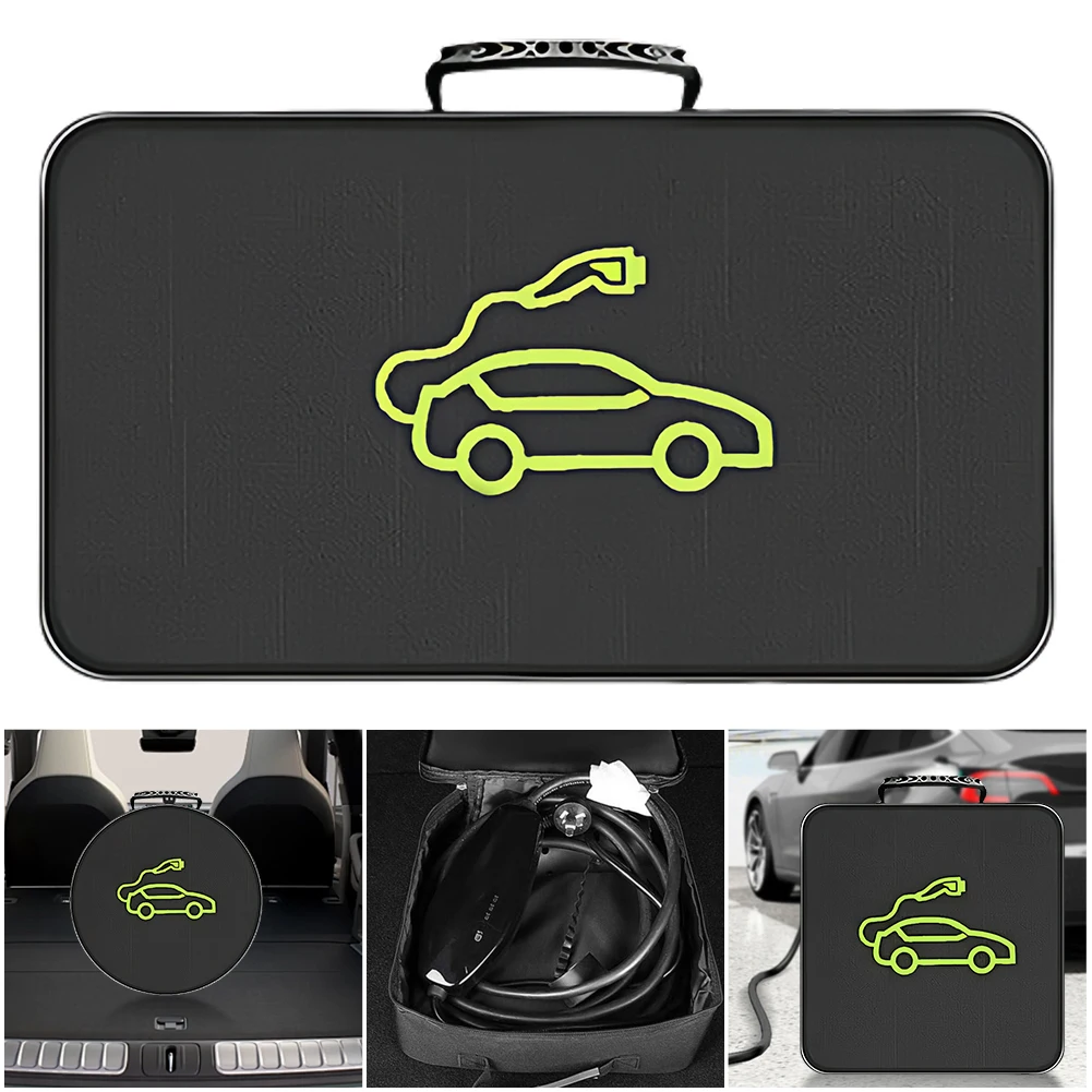 Electric Car charger Plugs Storage Carry Bag EV Car Charging Cable Sockets Waterproof Fire Retardant Equipment Container