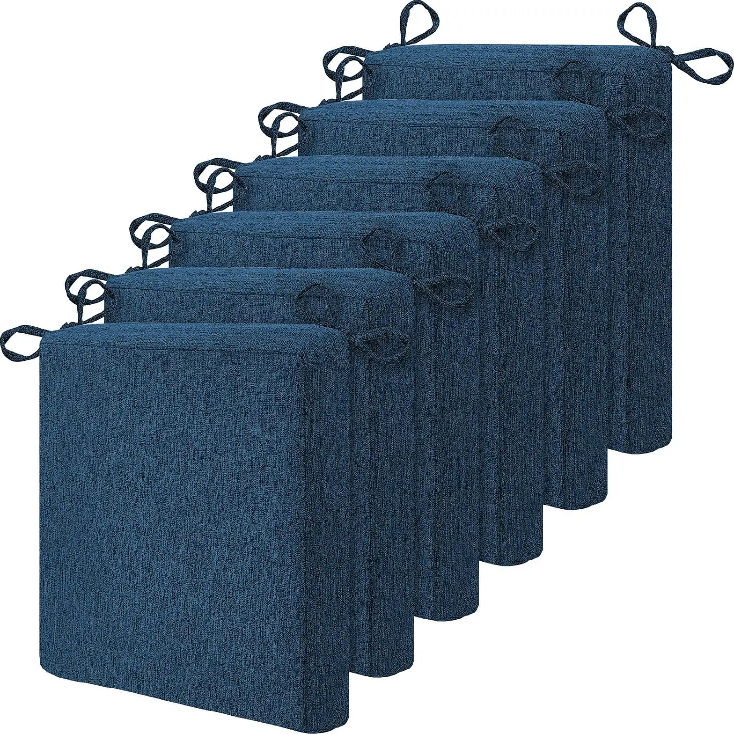 

6 Pa 15.55'' X 15.55'' Chair Cushions For Kitchen Seat Cushion Pads With Ties For Dining Room, Indoor Furniture Seat, Office
