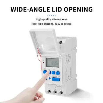 Digitální LCD týdenní programovatelný digitální časový spínač THC 30A 15A 220V 10 nejlepší prodej Reléový spínač 220V - №2