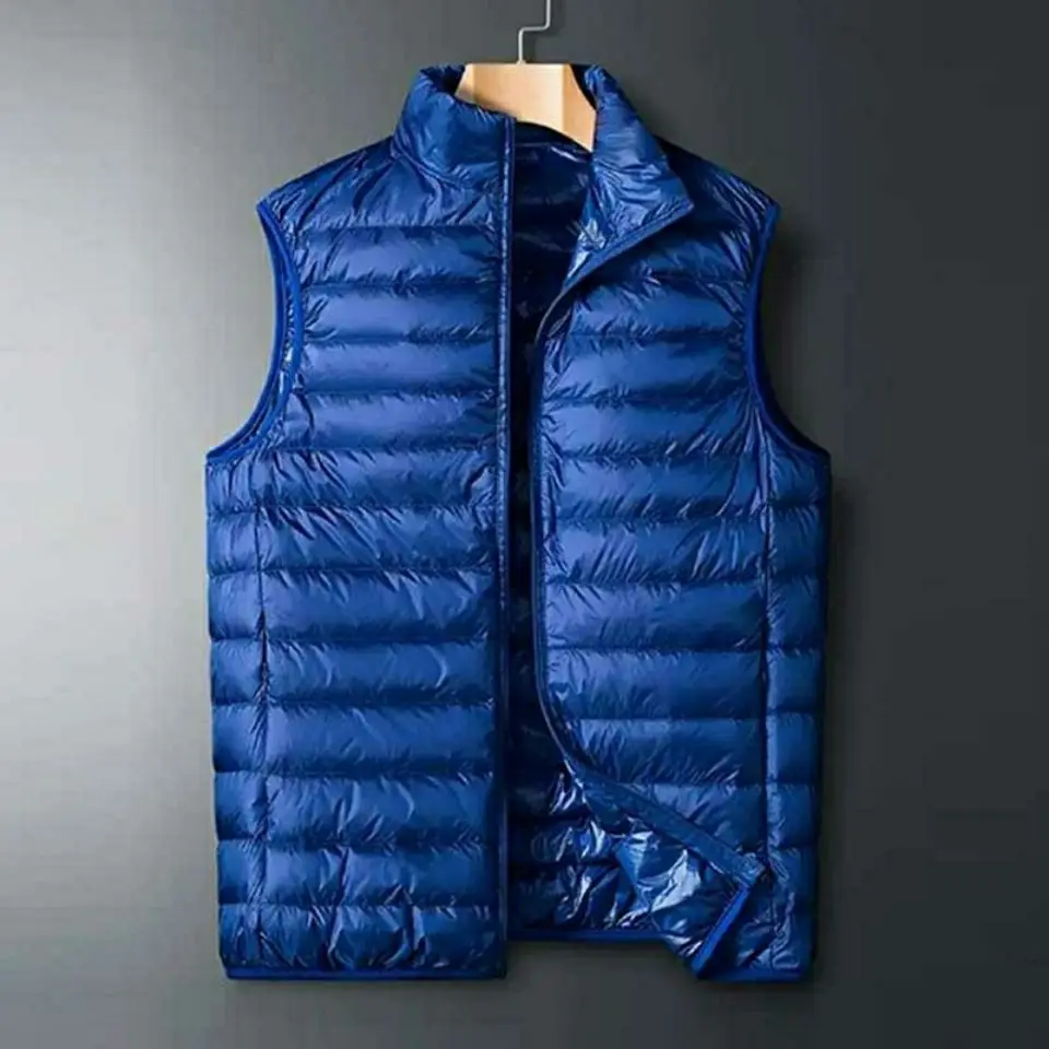 Winter Men Duck Down Vest 2022 Coat Ultralight Sleeveless Puffer Vest Jacket Ultra Warm Lightweight Down Jacket Waistcoat C85