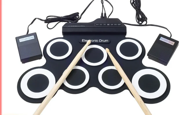 

Hand roll folding drum stand tabletop game drum for children beginners USB adult professional percussion instrument