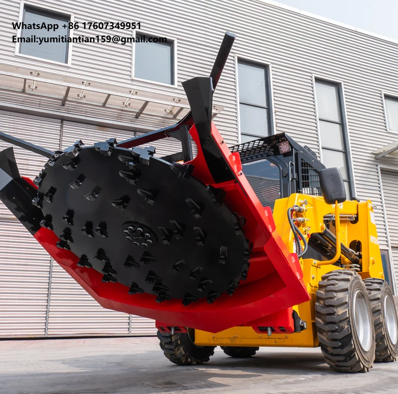 

Heavy Duty Disc Mulcher for Skid Steer Forestry Land Clearing Shredder Hydraulic Terrain Mulching Attachment for Track Loader