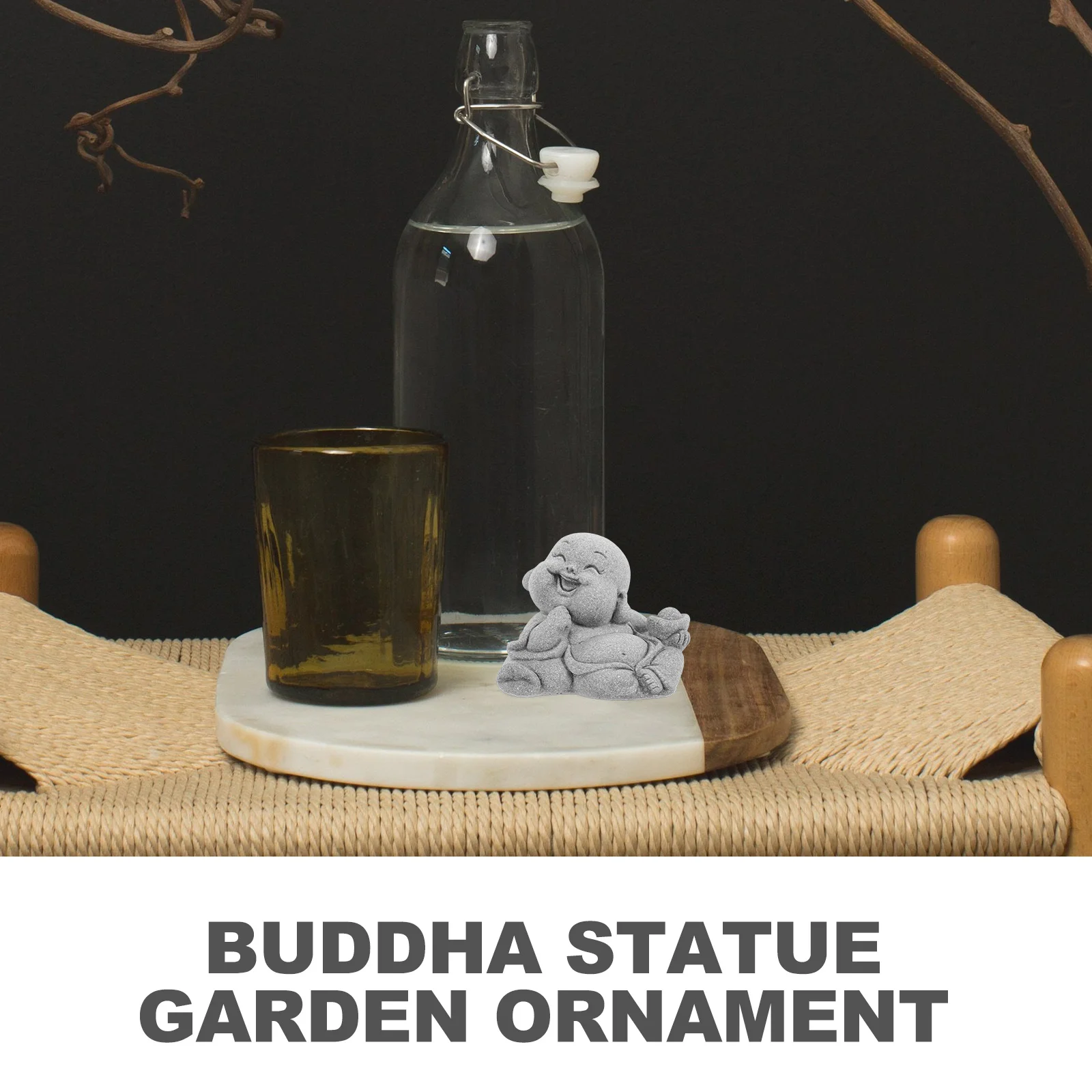 

1pcs Buddha Statue Fish Tank Aquarium Garden Home Office Desktop Decor Small Fish Tank Decoration Sculpture Mini Ornament
