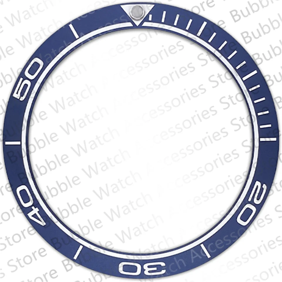 Inserto per lunetta in ceramica nera blu oro 38mm adatto per orologio da polso meccanico Omg HaiMa600